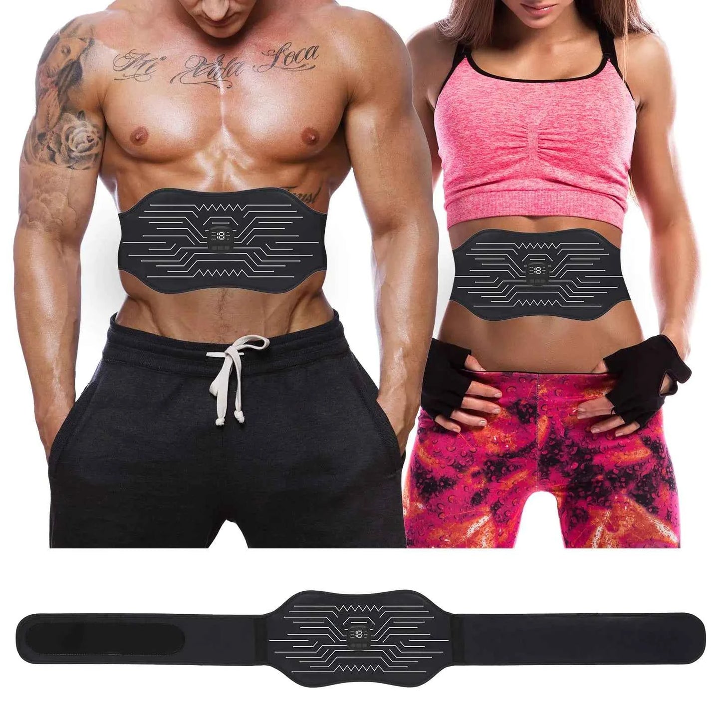 ABS Stimulator - EMS Muscle Stimulator - Portable Muscle Toner for Abdomen