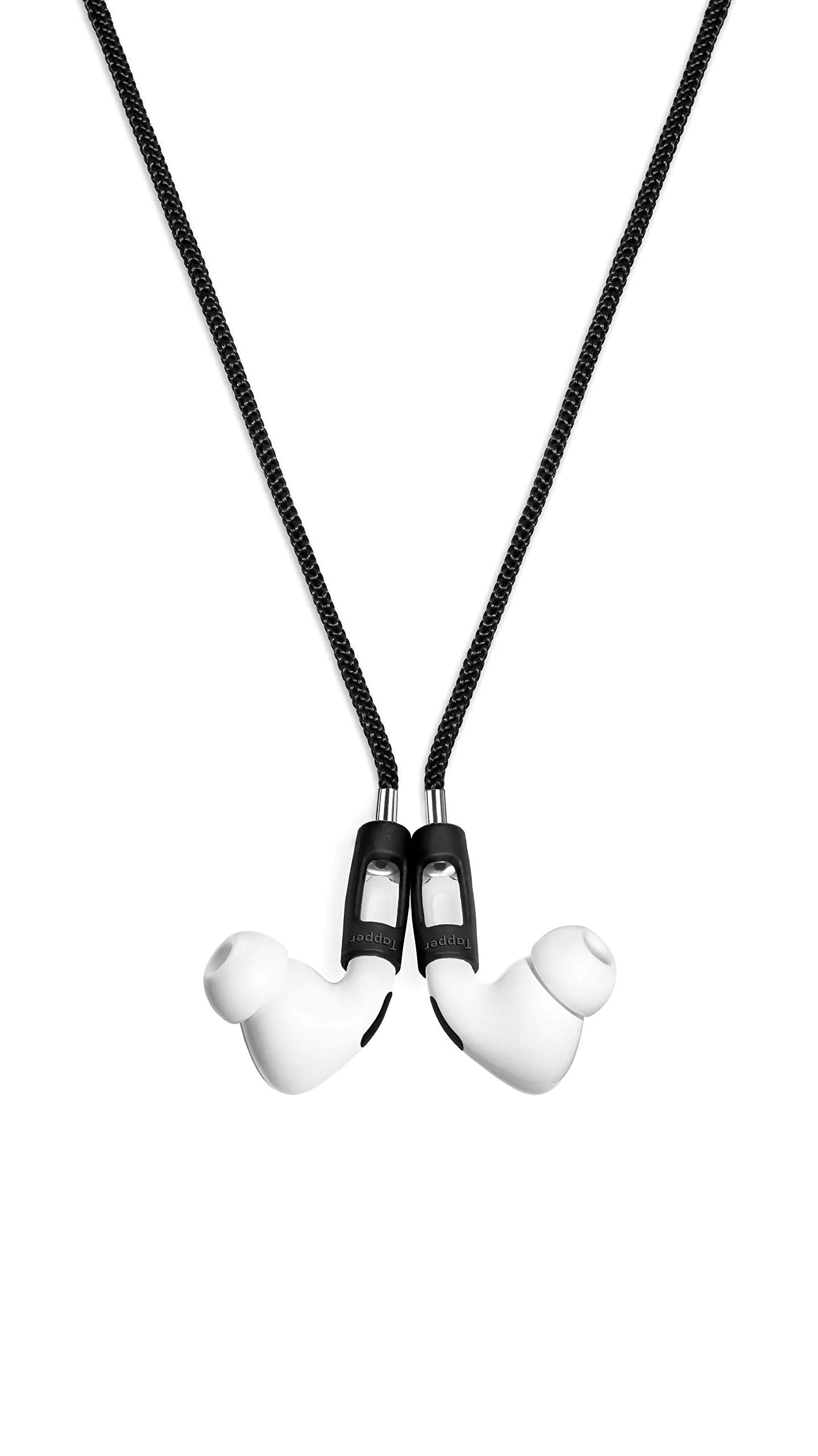 Tapper Active - White Nylon/Stainless Steel Strap for AirPods & AirPods Pro - Just Fit