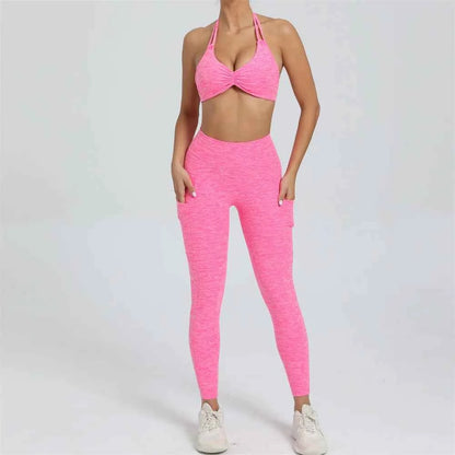 Women’s Yoga Set V Back Leggings or Shorts