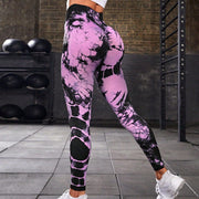 New Women’s Seamless Tie Dye Printed Yoga Pants
