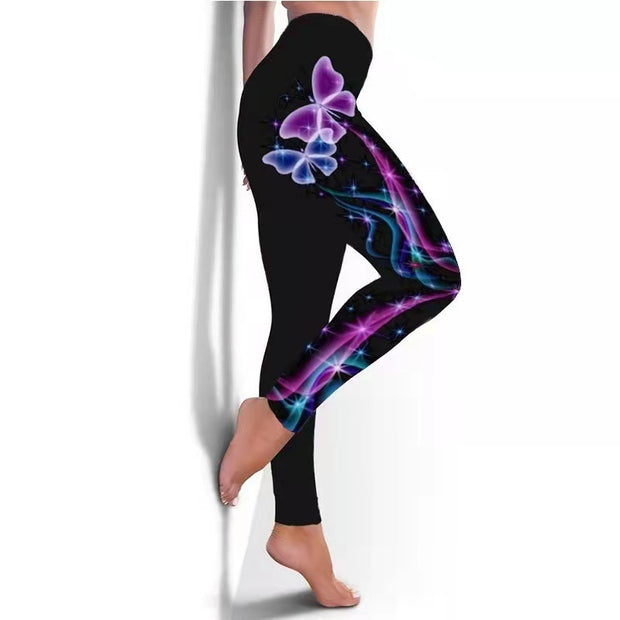 Women's Leggings Breathable Butterfly Printed