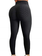 Women’s High Waist Push Up Pants Jacquard Leggings