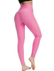 Women’s High Waist Push Up Pants Jacquard Leggings