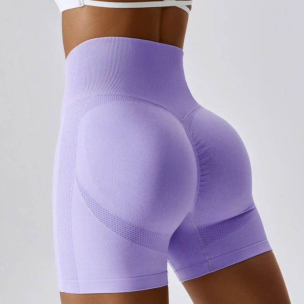Woman’s Seamless Shorts High Waist Push Up Booty Scrunch Butt Active wear