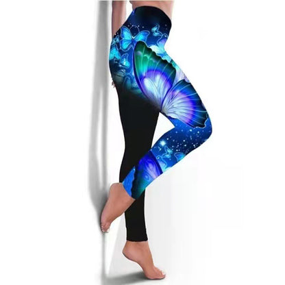 Women's Leggings Breathable Butterfly Printed - Just Fit 