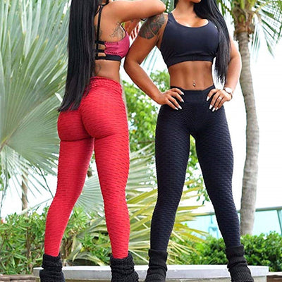 Women’s High Waist Push Up Pants Jacquard Leggings