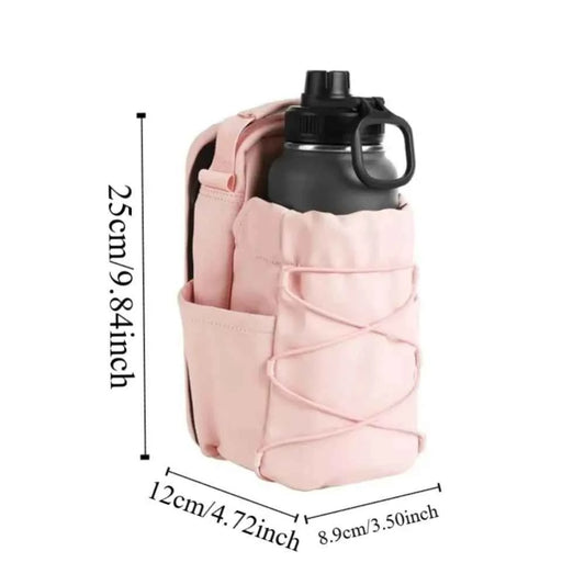 Magnetic Water Bottle Sling Bag Large Capacity Multi-layer