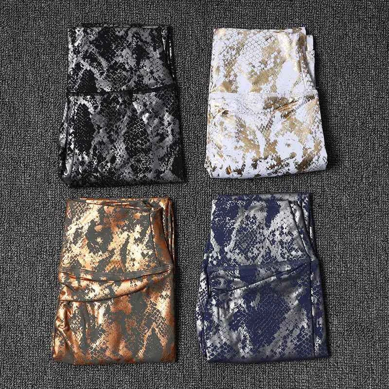 Skinny Stretch Foiled Yoga Pants