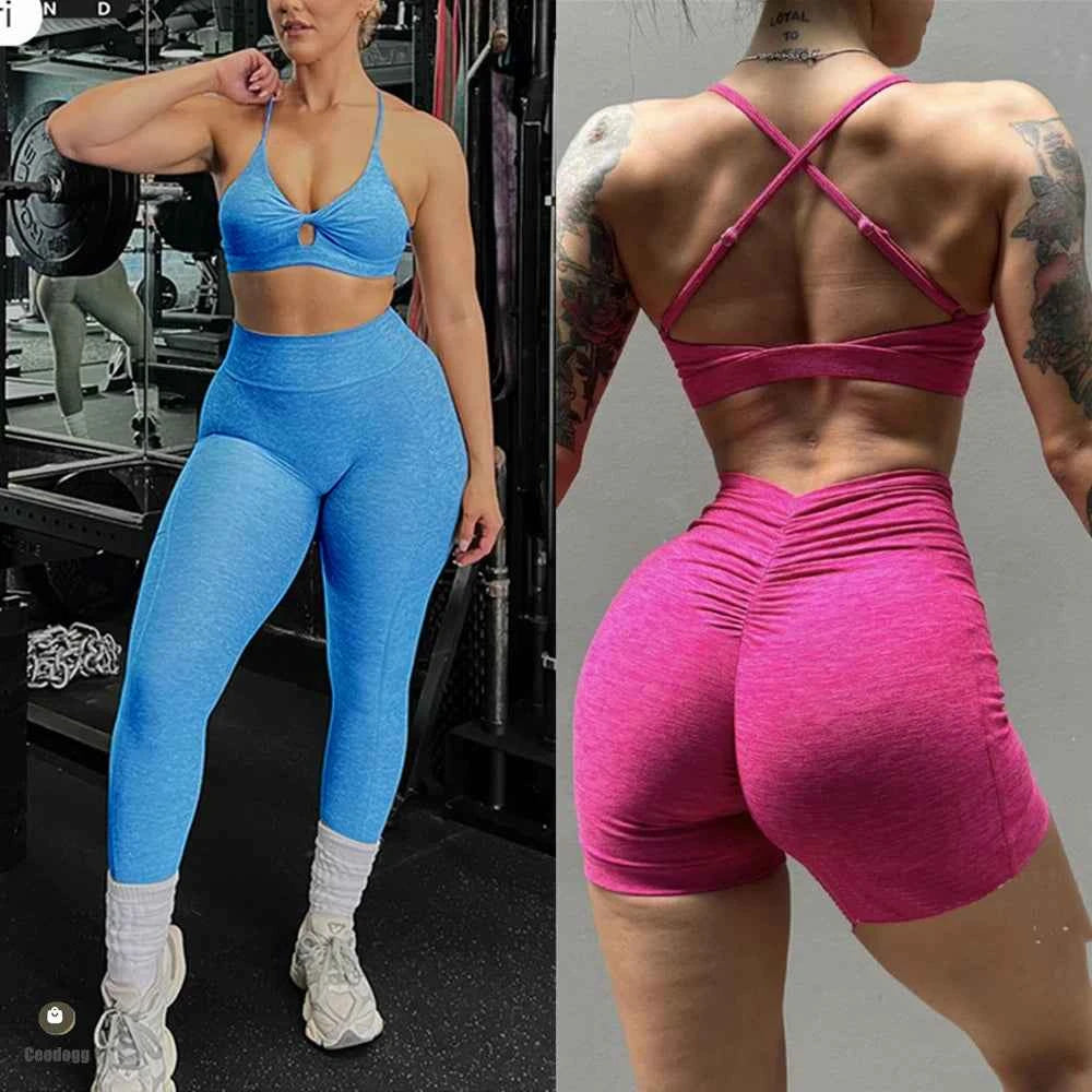 Women’s V Back High Waist Fitness Sets