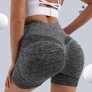 Women’s High Waist Workout Shorts Butt Lifting Tummy Control Booty Smile