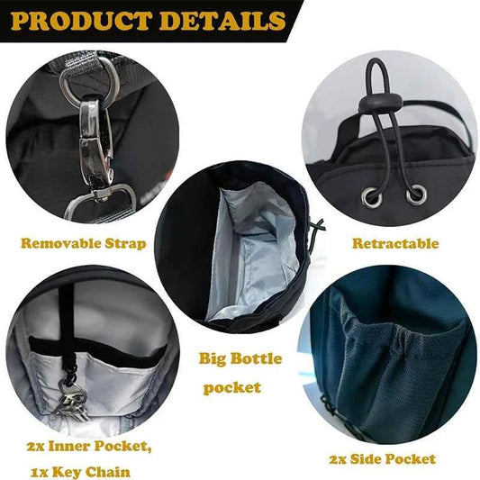 Magnetic Gym Bag Unisex,Unisex Small Gym Bag,Magnetic Water Bottle Holder