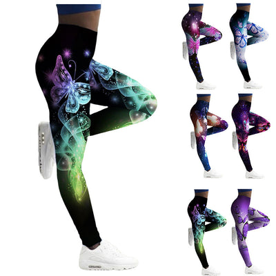 Women's Leggings Breathable Butterfly Printed