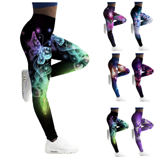 Women's Leggings Breathable Butterfly Printed