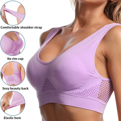 Seamless Mesh Women Sports Bras - Just Fit 