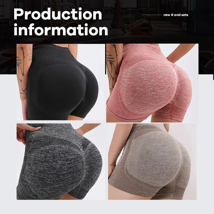 Women’s High Waist Workout Shorts Butt Lifting Tummy Control Booty Smile