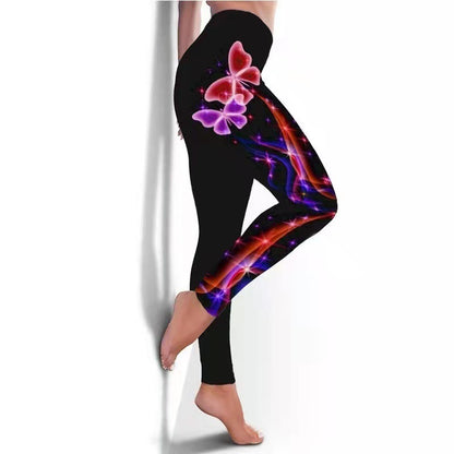 Women's Leggings Breathable Butterfly Printed - Just Fit 