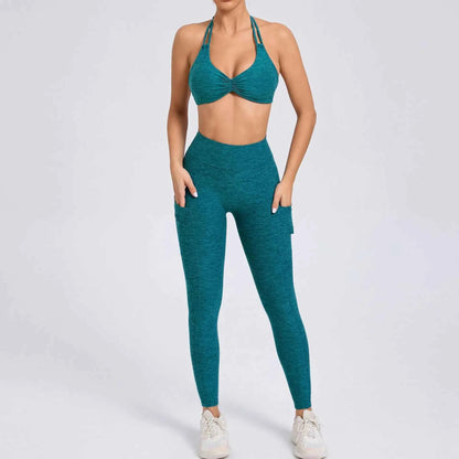Women’s Yoga Set V Back Leggings or Shorts