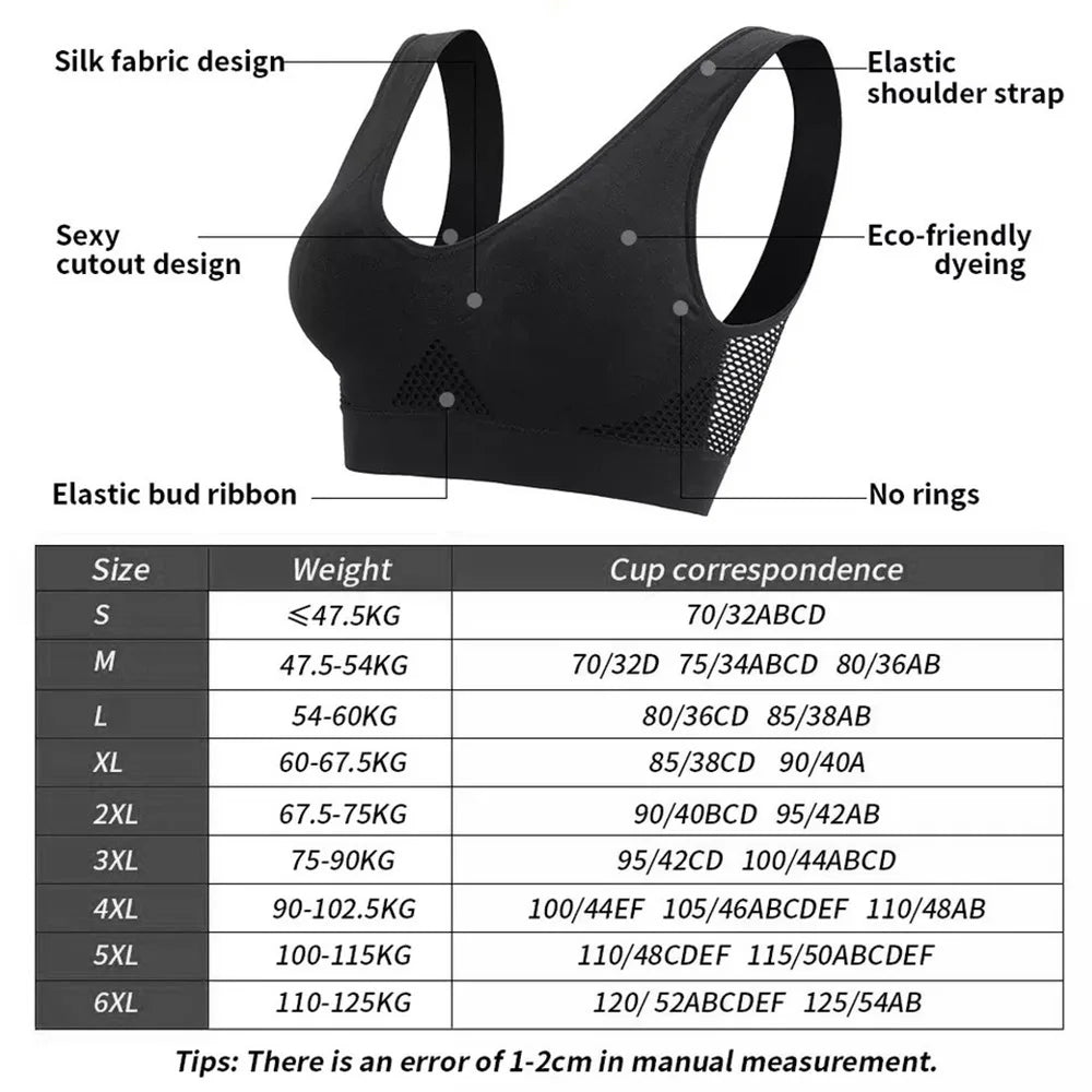 Seamless Mesh Women Sports Bras - Just Fit 