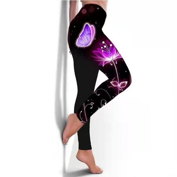 Women's Leggings Breathable Butterfly Printed