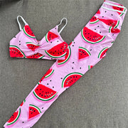 Women’s 2Piece Scrunch leggings And Push Up Bra High Waist