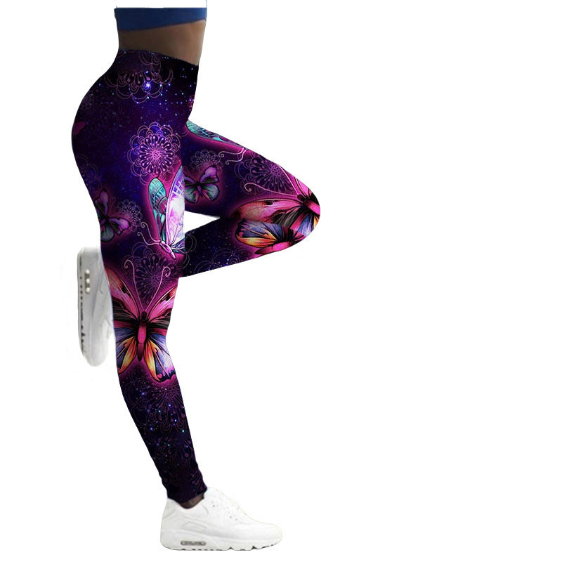 Women's Leggings Breathable Butterfly Printed - Just Fit 