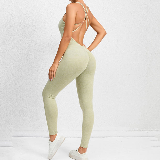 Women’s Cross-strap Back Quick-drying Seamless Ensemble