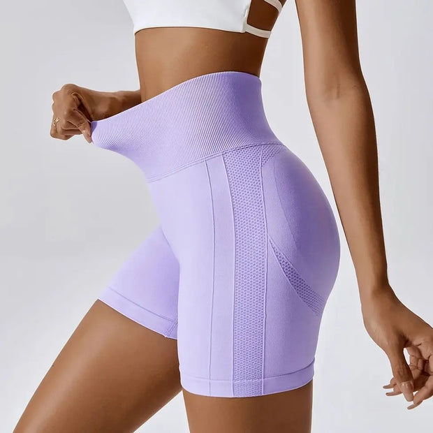 Woman’s Seamless Shorts High Waist Push Up Booty Scrunch Butt Active wear