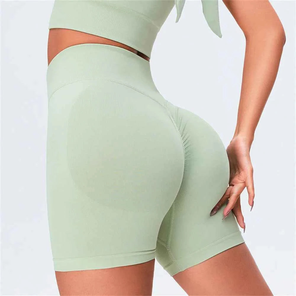 Women’s 2025 High Waist Shorts Push Up Seamless