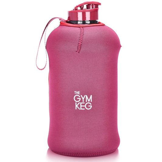 Gym Keg - Half Gallon Water Bottle with Sleeve - Insulated Sleeve - Just Fit 
