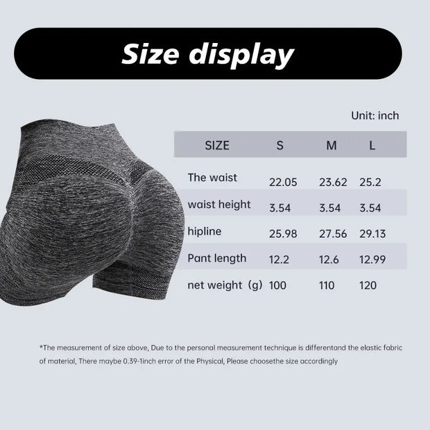 Women’s High Waist Workout Shorts Butt Lifting Tummy Control Booty Smile