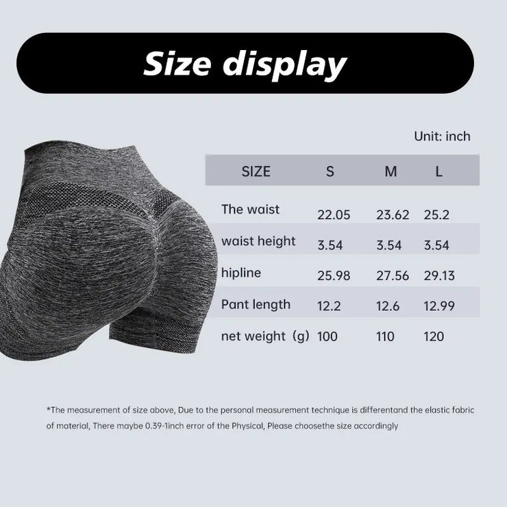 Women’s High Waist Workout Shorts Butt Lifting Tummy Control Booty Smile