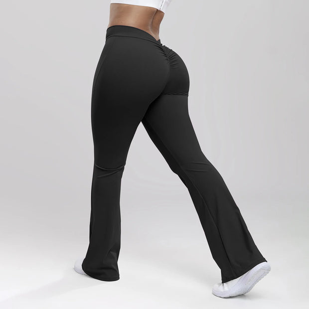 Women’s V Back Flared, Quick Drying Scrunch Pants