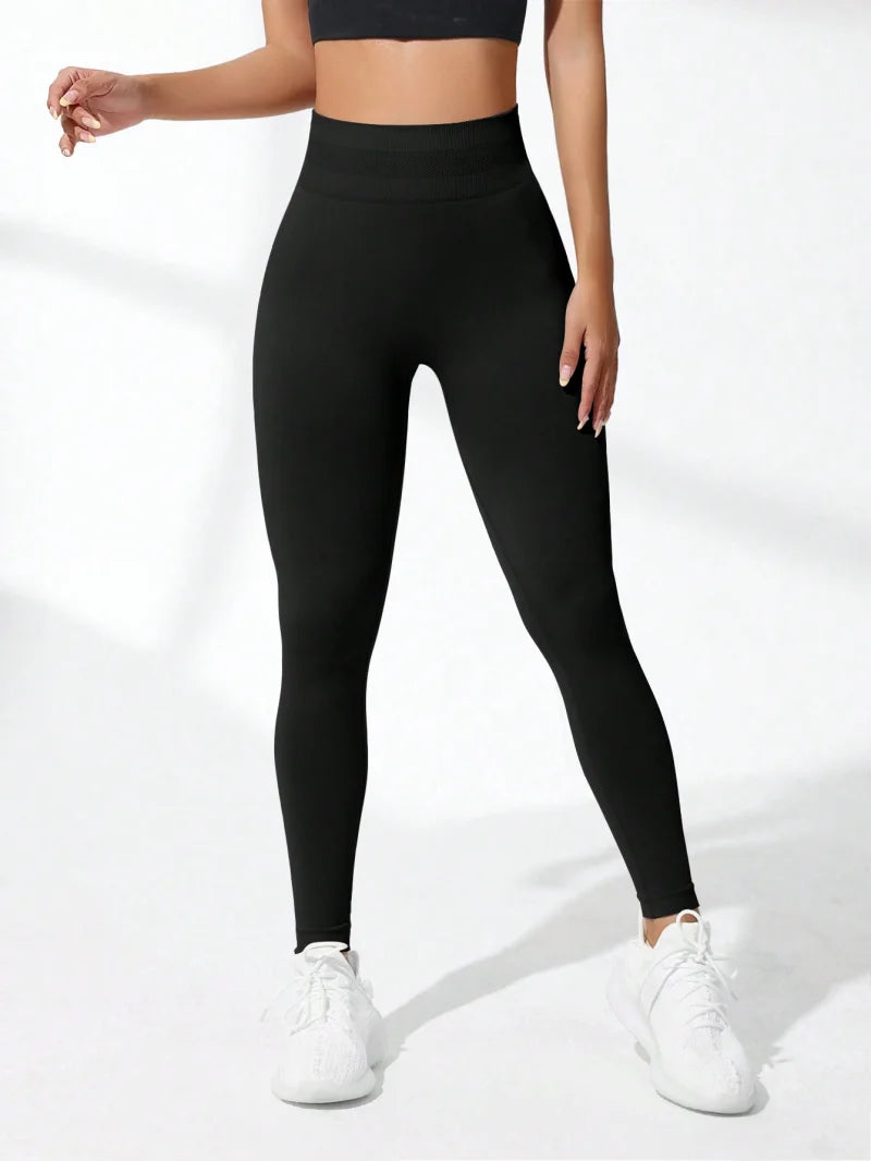 High Waist Yoga Leggings - Seamless Push Up Workout Pants - Just Fit 