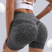 Women’s High Waist Workout Shorts Butt Lifting Tummy Control Booty Smile