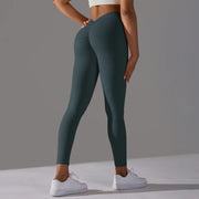 Women Yoga Leggings V Back Butt Lift Sexy High Waist Active Wear