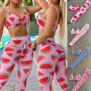 Women’s 2Piece Scrunch leggings And Push Up Bra High Waist