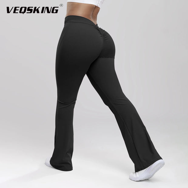 Women’s V Back Flared, Quick Drying Scrunch Pants