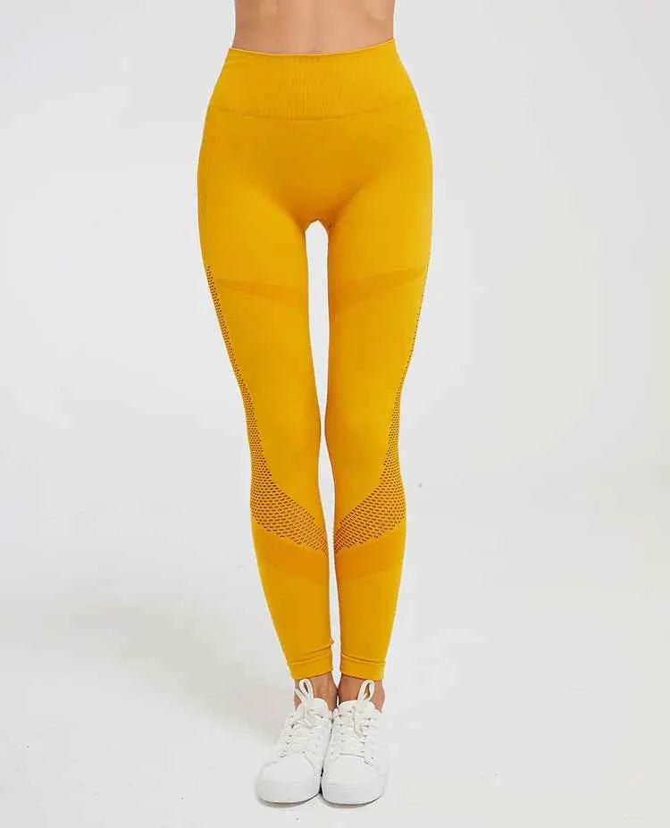 Seamless Hollow Fitness Leggings