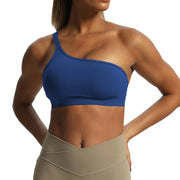 Aoxjox Womens Workout Sports Bras One Shoulder  Crop Tank Top