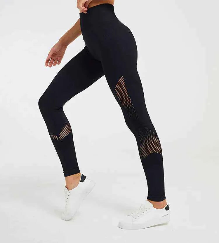 Seamless Hollow Fitness Leggings