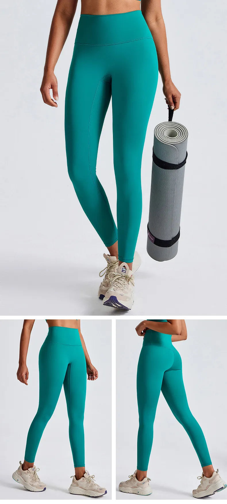 Woman's High Waisted Leggings - Just Fit 