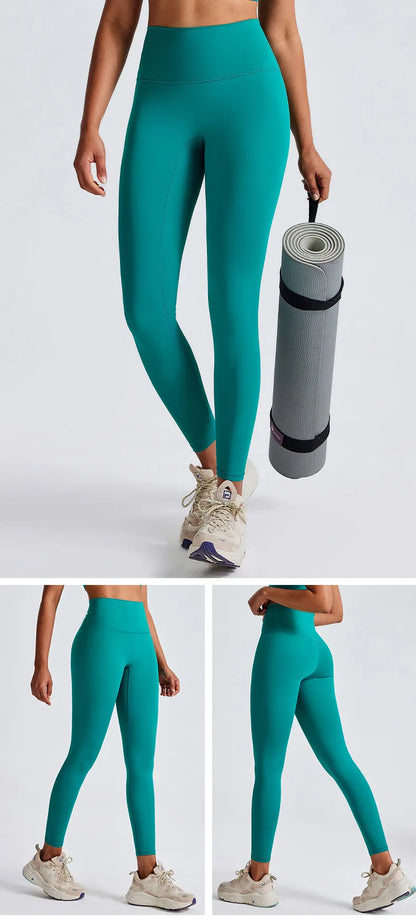 Woman's High Waisted Leggings - Just Fit 