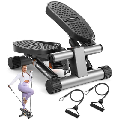 Niceday Steppers for Exercise Mini Monitor with Resistance Bands 300LBS