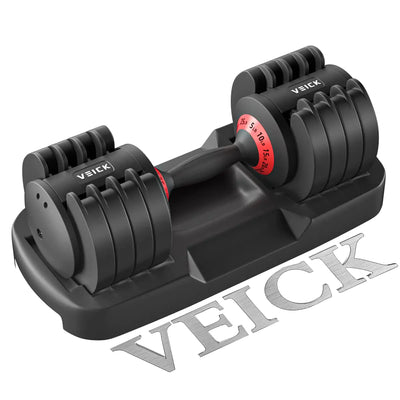 VEICK Adjustable Dumbbell Set 5 in 1 Black Dumbbell