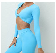 Women’s Long Sleeve Gym Crop Top
