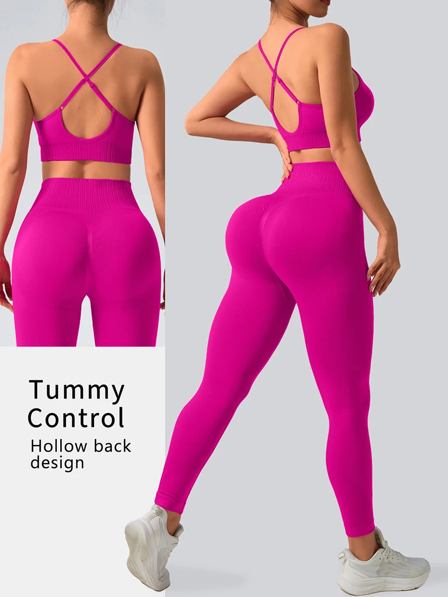 Women's 2 Piece Seamless Top & Leggings - Just Fit 