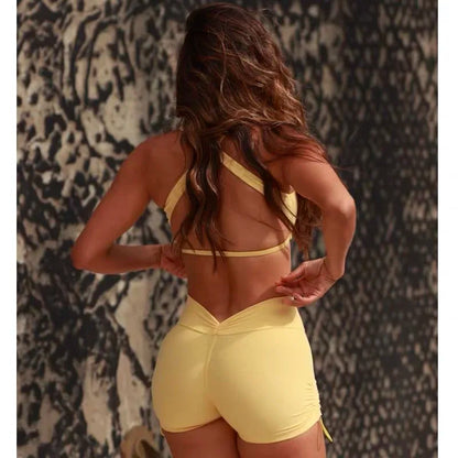 Woman's Sports Bras/V-back Yoga Pants/Shorts - Just Fit 