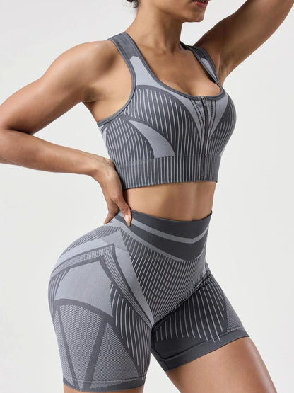 Women's Striped Yoga Suit - Just Fit 