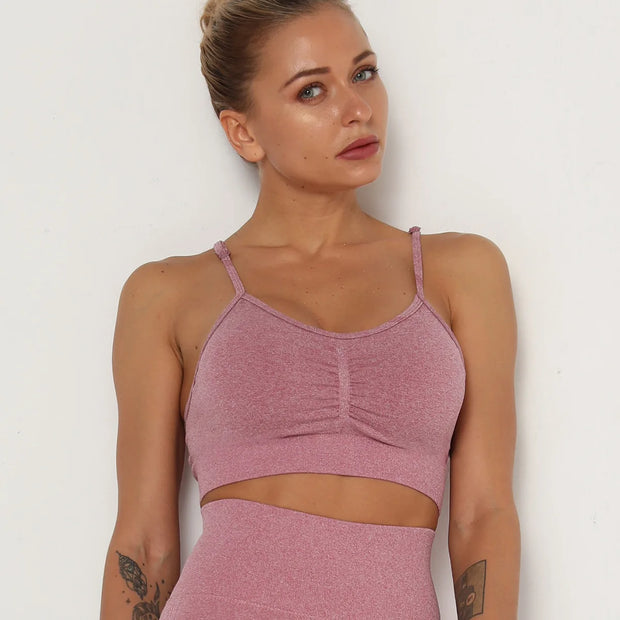 Women’s Seamless Set Legging +sport bra+short+long sleeves