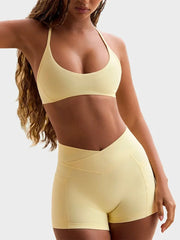 ‌Women's High Waist Yoga Set-Halter